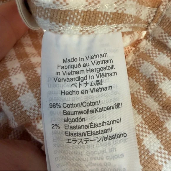 Madewell Tan Checkered Wide Leg Pants - Picture 10 of 12